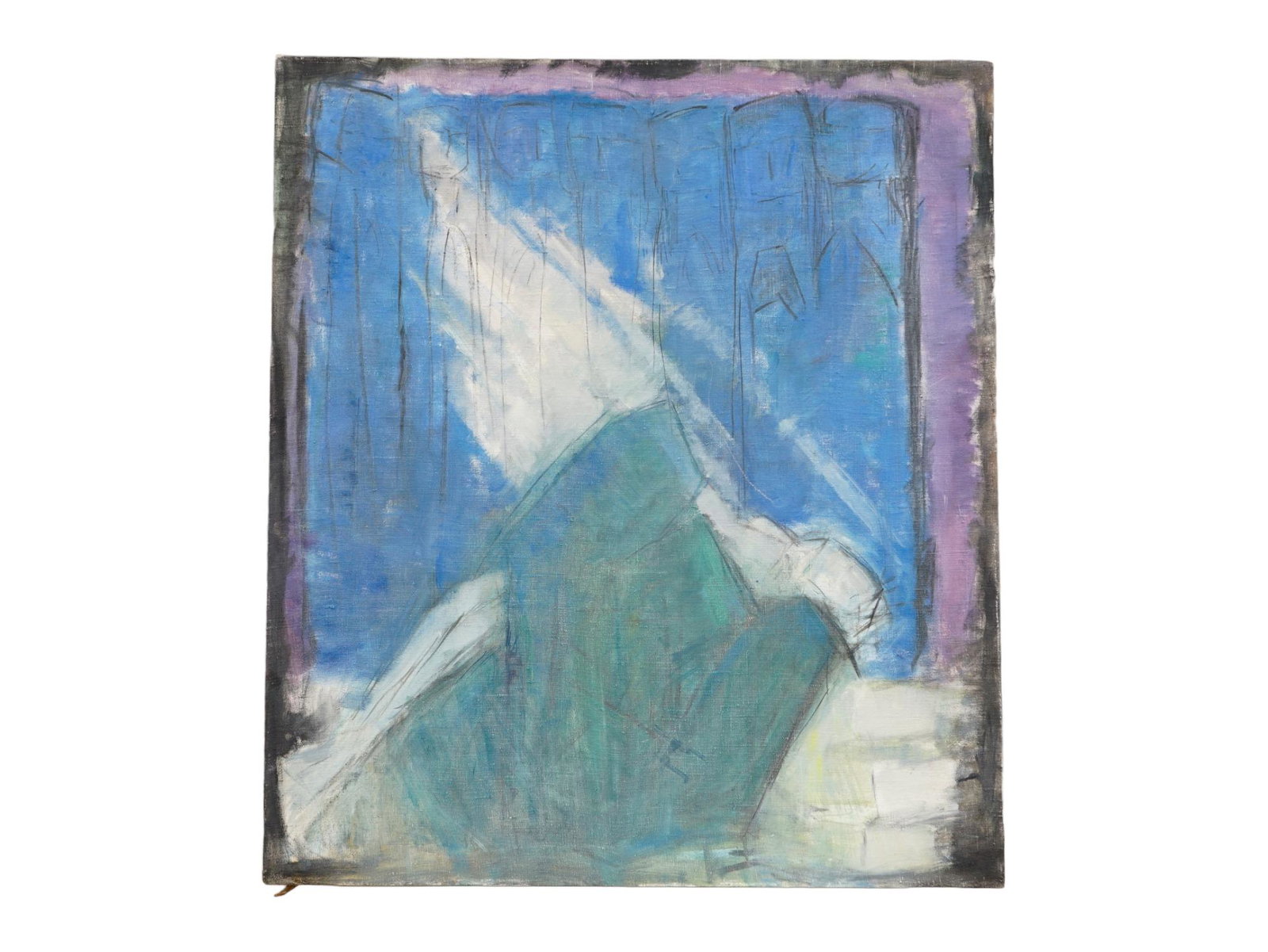 Original 1969 Painting Oil on Canvas American Artist Sirarpy Tarossian: Origin:USA Date/Period:20th.c Material:Canvas Approximate Size:Length :34in Widh:30in Additional Information:Sirarpy Torossian, Armenian, American, 1916 to 1995, oil painting on canvas, Son of Man, 19
