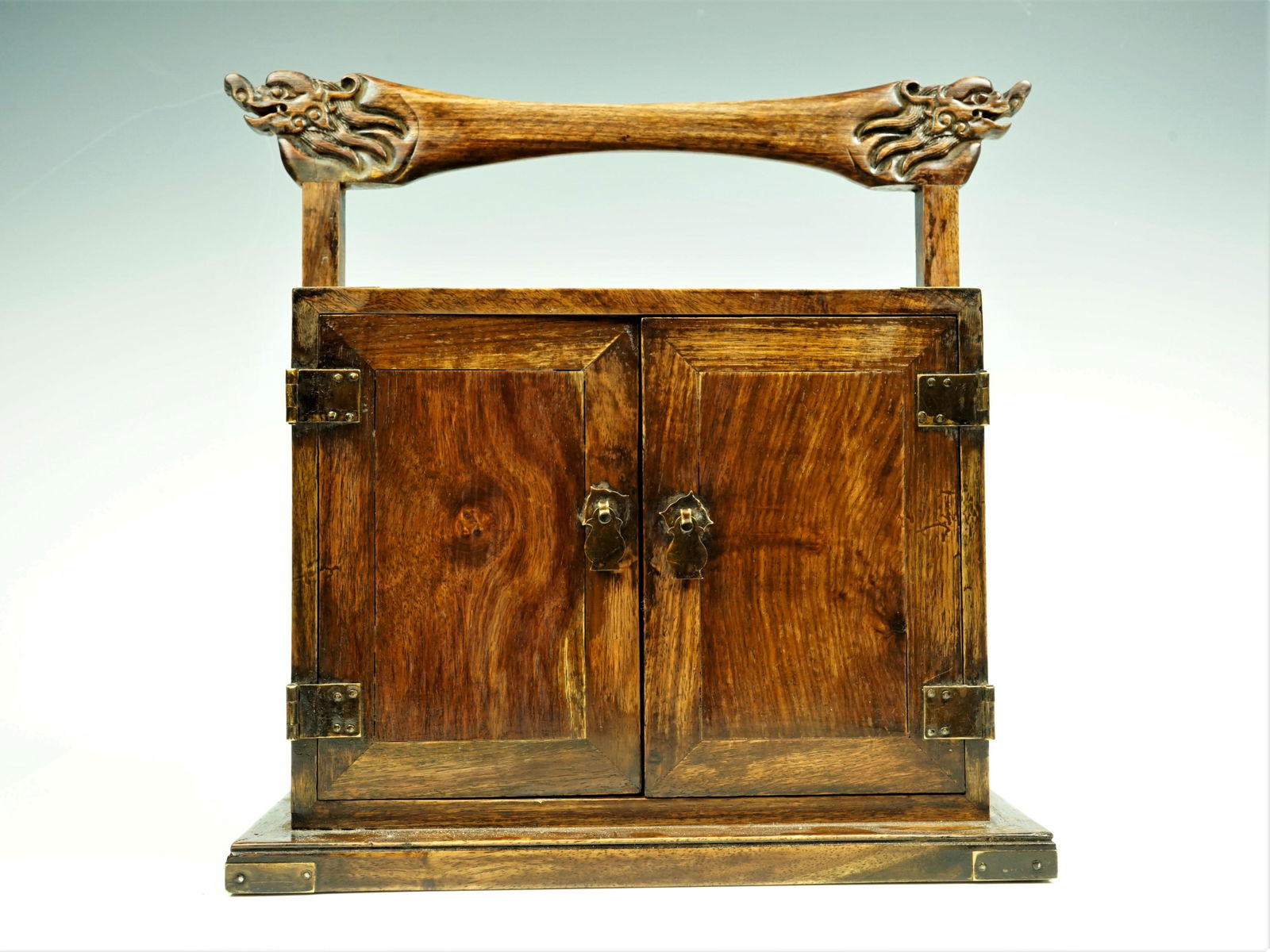 A HUANGHUALI two door chest with handle (1 of 17)
