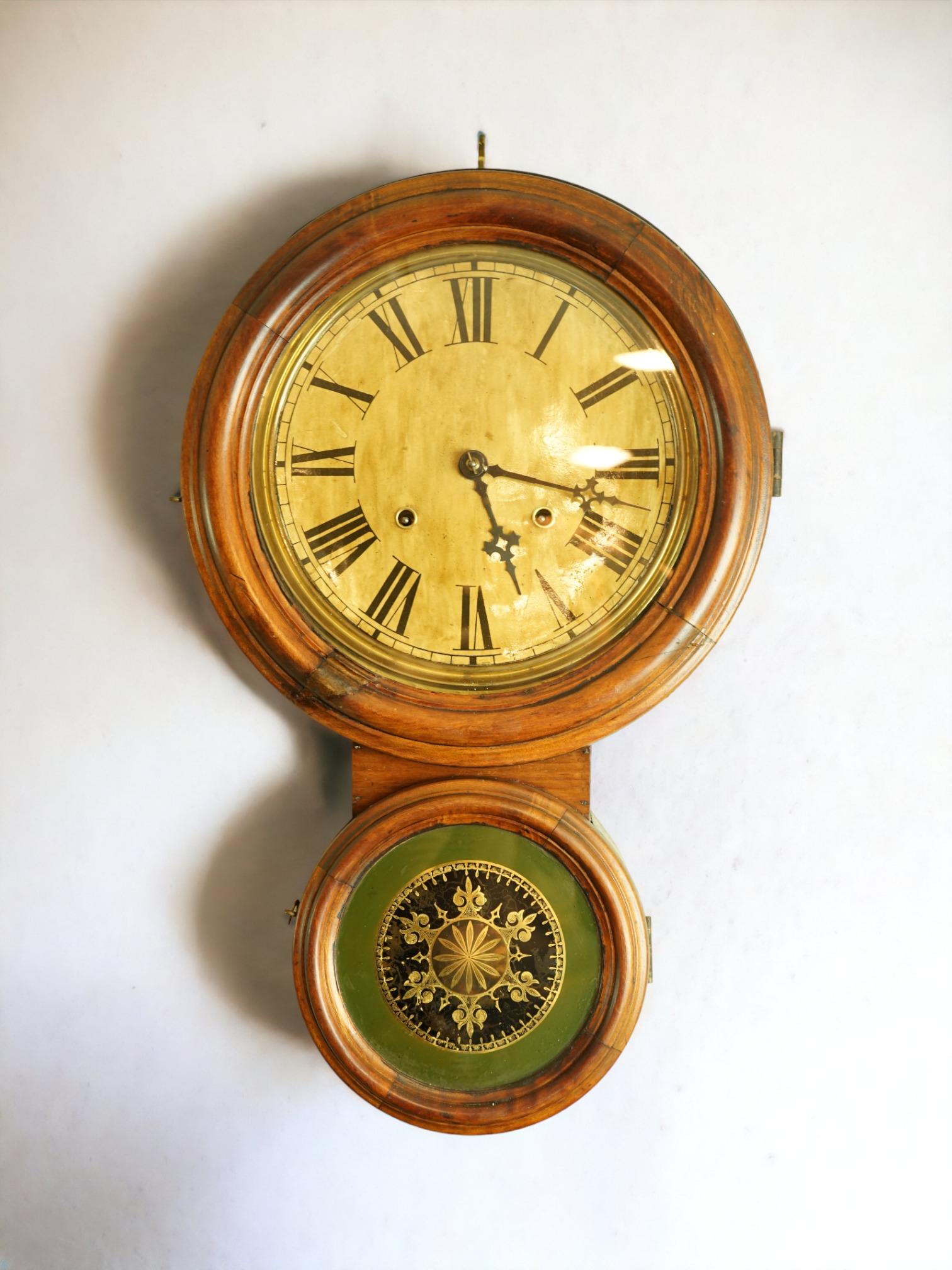Buy Vintage E. Ingraham Wall Clock, Dark Wood, 1881, Early 20th Century Luxur Fine Art Auction