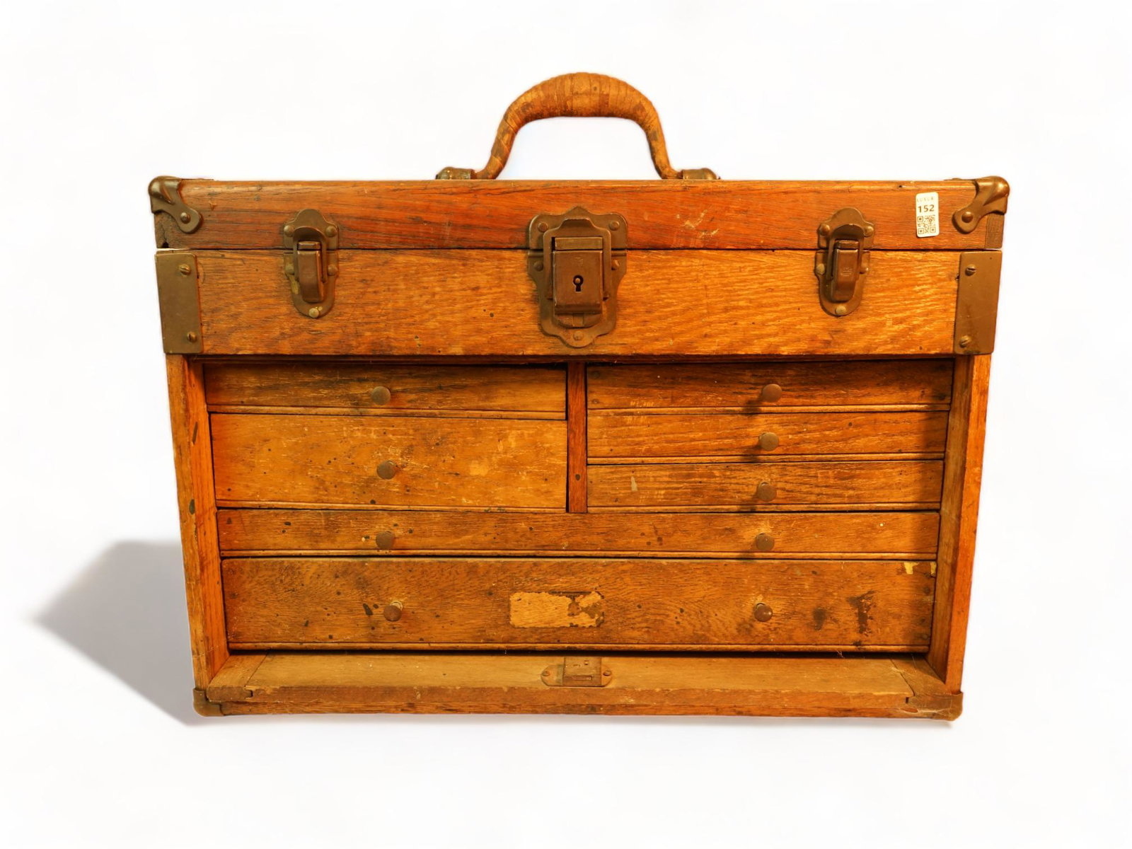 Antique Machinist Chest Tool Box Wood Union Chest Cabinet (1 of 4)