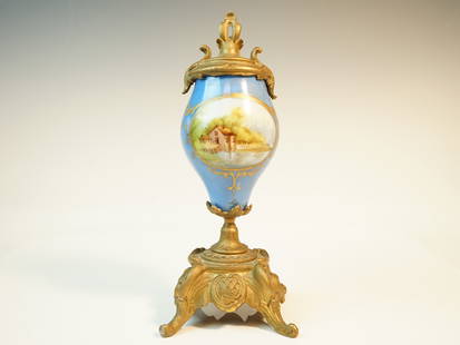 Antique hand painted sevres porcelain urn, 19th century: Shipping: We offer in-house shipping services for most small items. This means that we will take care of packing and shipping the items directly to you. For larger or specialized items, we recommend