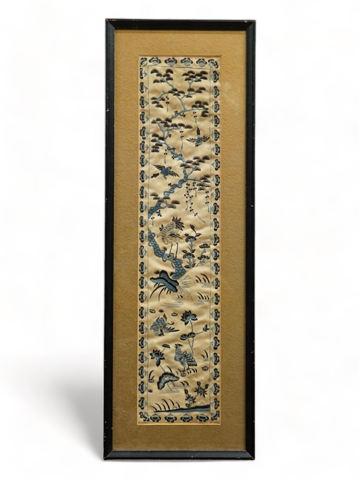 A Chinese Silk Embroidered Panel With Birds Pattern (1 of 5)