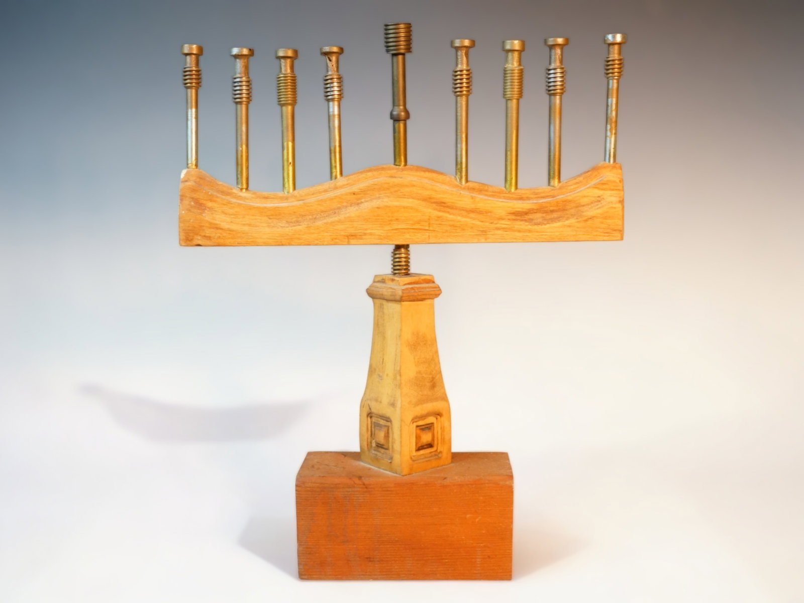 Vintage Wood & Brass Light Up Hanukkah Menorah: Shipping: We offer in-house shipping services for most small items. This means that we will take care of packing and shipping the items directly to you. For larger or specialized items, we recommend u