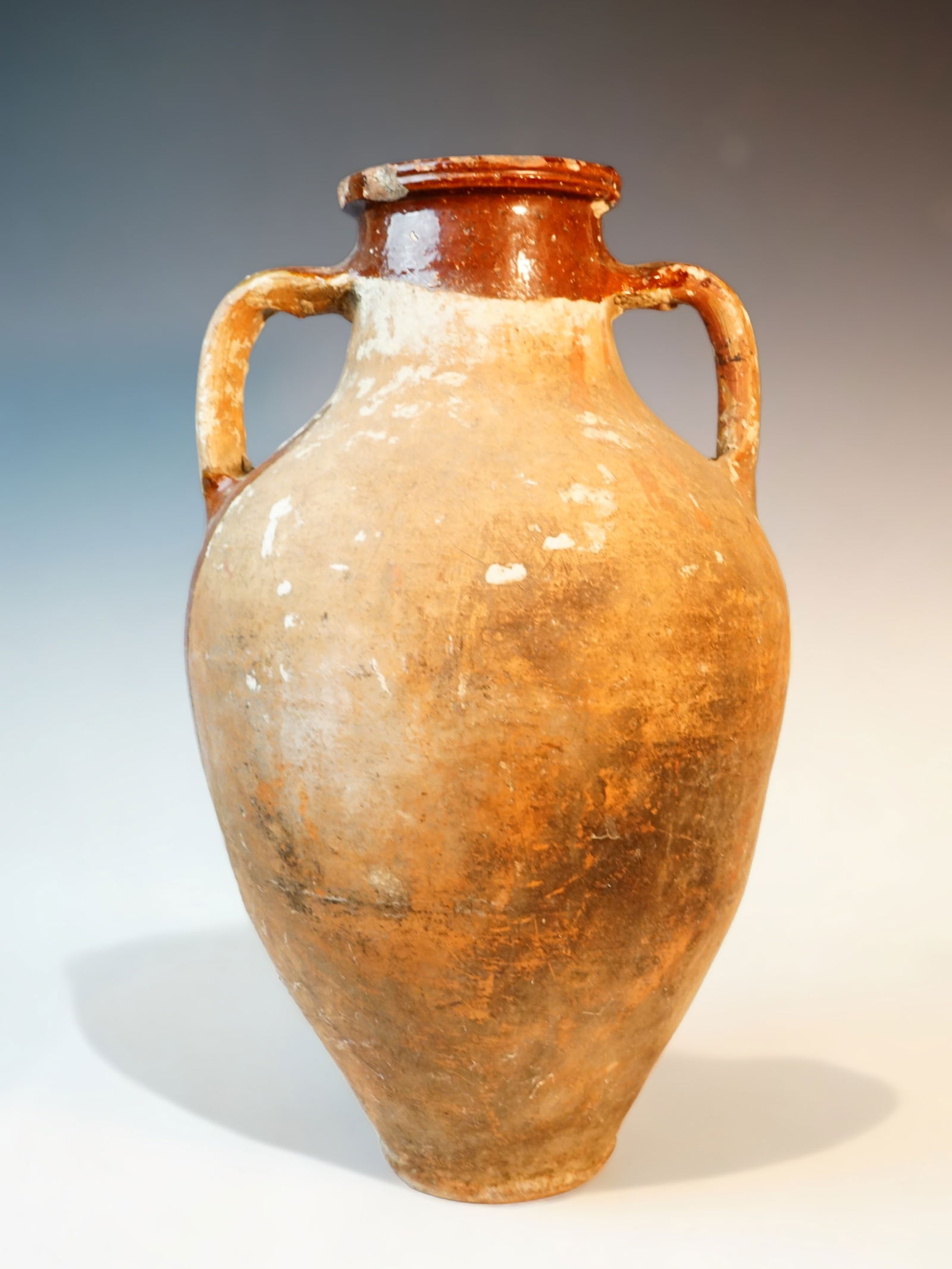 19th Century French Provencal Mustard Glazed Terracotta Olive Oil Jar (1 of 6)