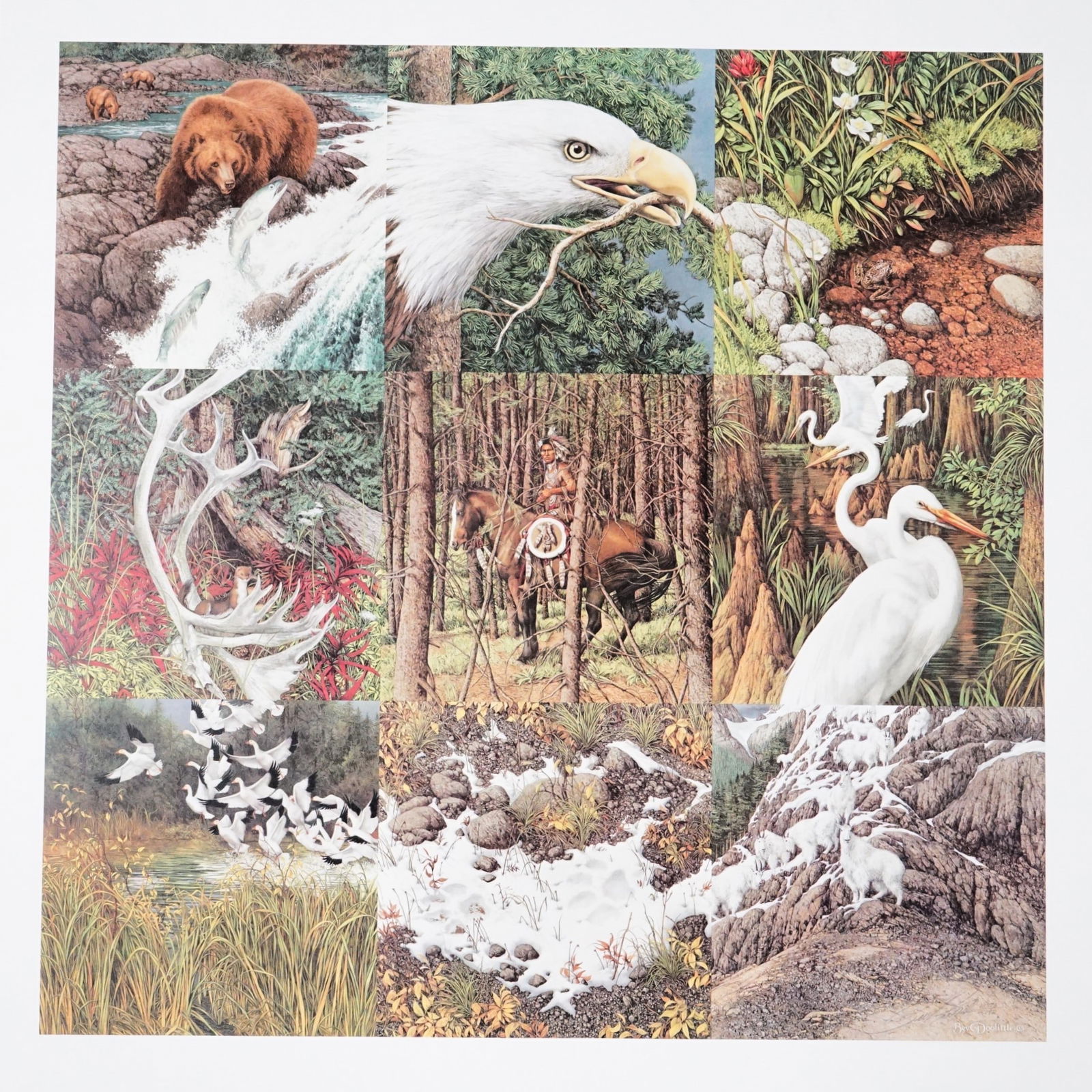 Bev Doolittle Sacred Circle Limited Edition Print 33373/40192 (1 of 3)