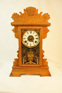 Gilbert Lake No.1 Alarm Clock, 19Th Century: Origin: USA Date/Period: 19th.c Material: Wood Approximate Size: Height: 23in Width:14in Depth:5in Shipping: We offer in-house shipping services for most small items. This means that we will take care