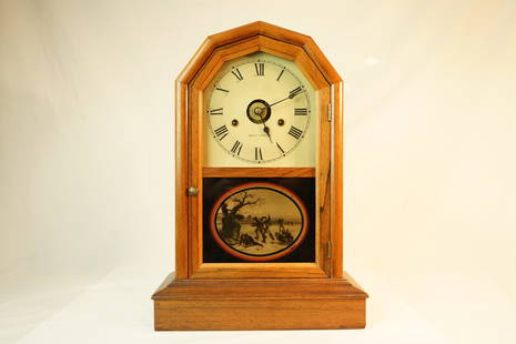 Seth Thomas Tall Clock 1865: Origin: USA Date/Period: 19th.c Material:Wood Approximate Size: Height: 18.5in Length :12.5 in Width:5in Shipping: We offer in-house shipping services for most small items. This means that