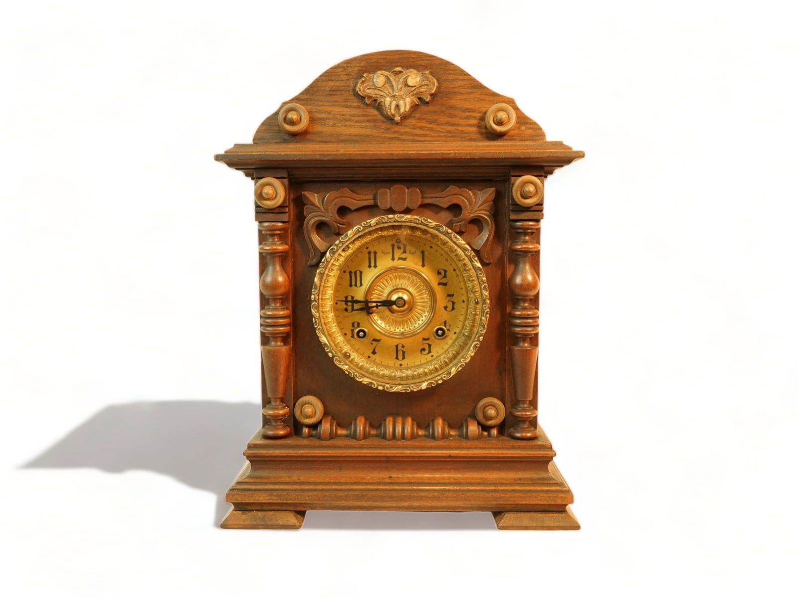 Ansonia Dark Wood Clock, Late 19Th Century (1 of 8)