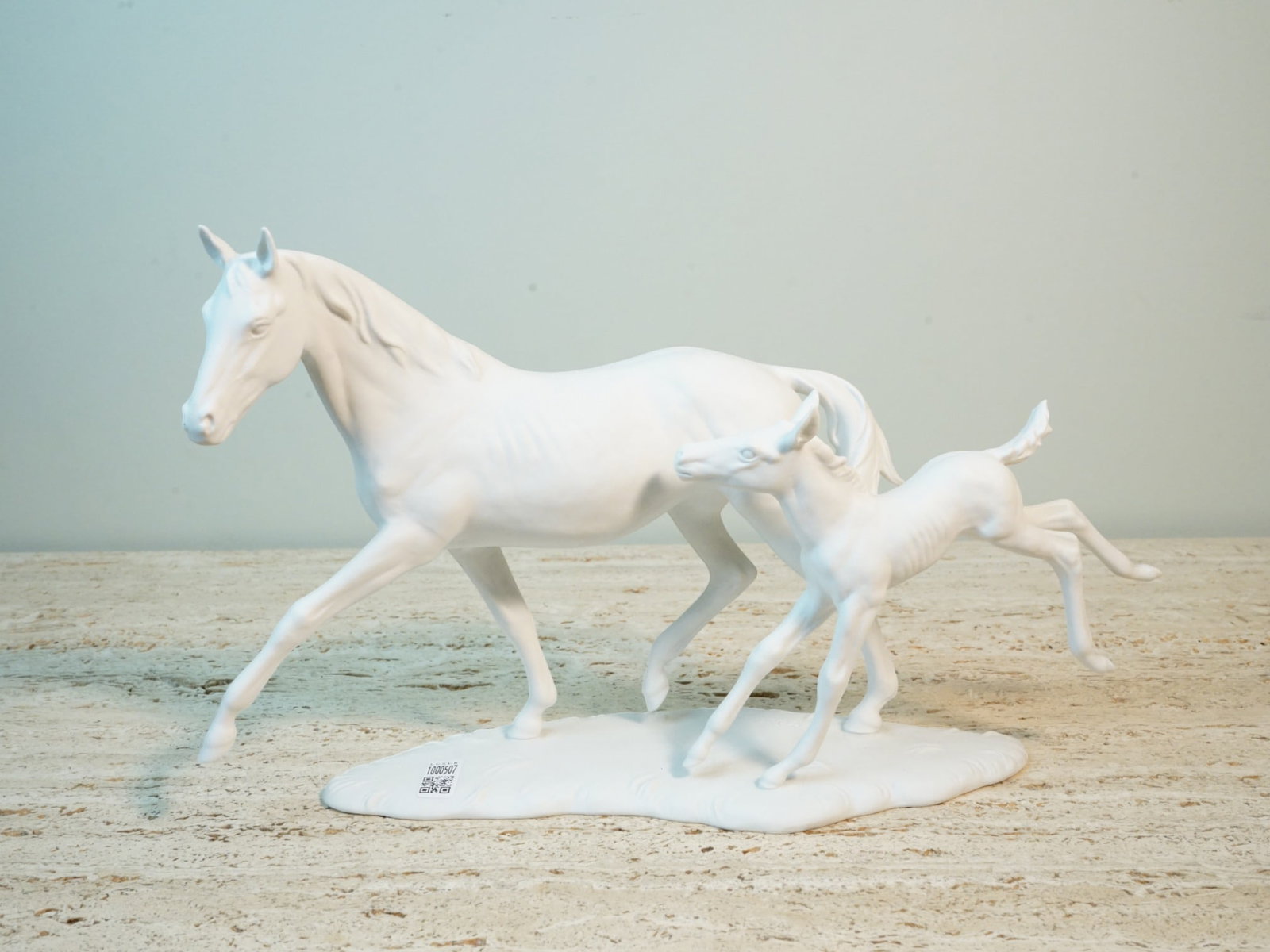 Kaiser Porcelain Mare And Foal,Signed Gerhard Bochmann: Origin: Germany Date/Period: 20th.c Approximate Size: Height: 8in Width:11in Additional Information: The figurine was made in Germany and it was designed by G. Bochmann in 1960. Shipping: We offer in-