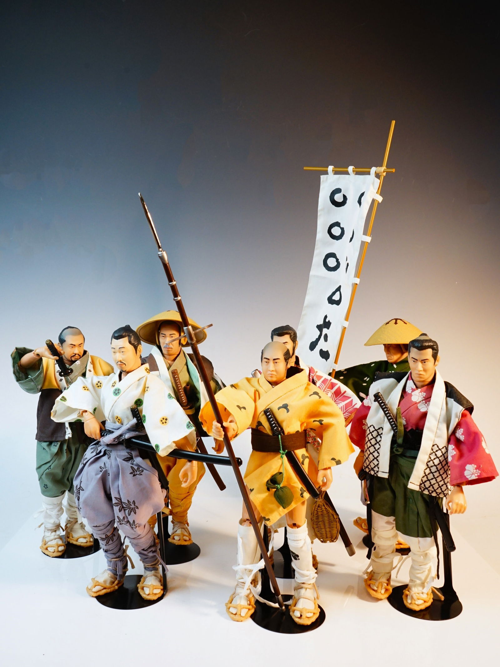A Set Of Japanese Seven Samurai Akira Kurosawa Alfrex Figures (1 of 8)