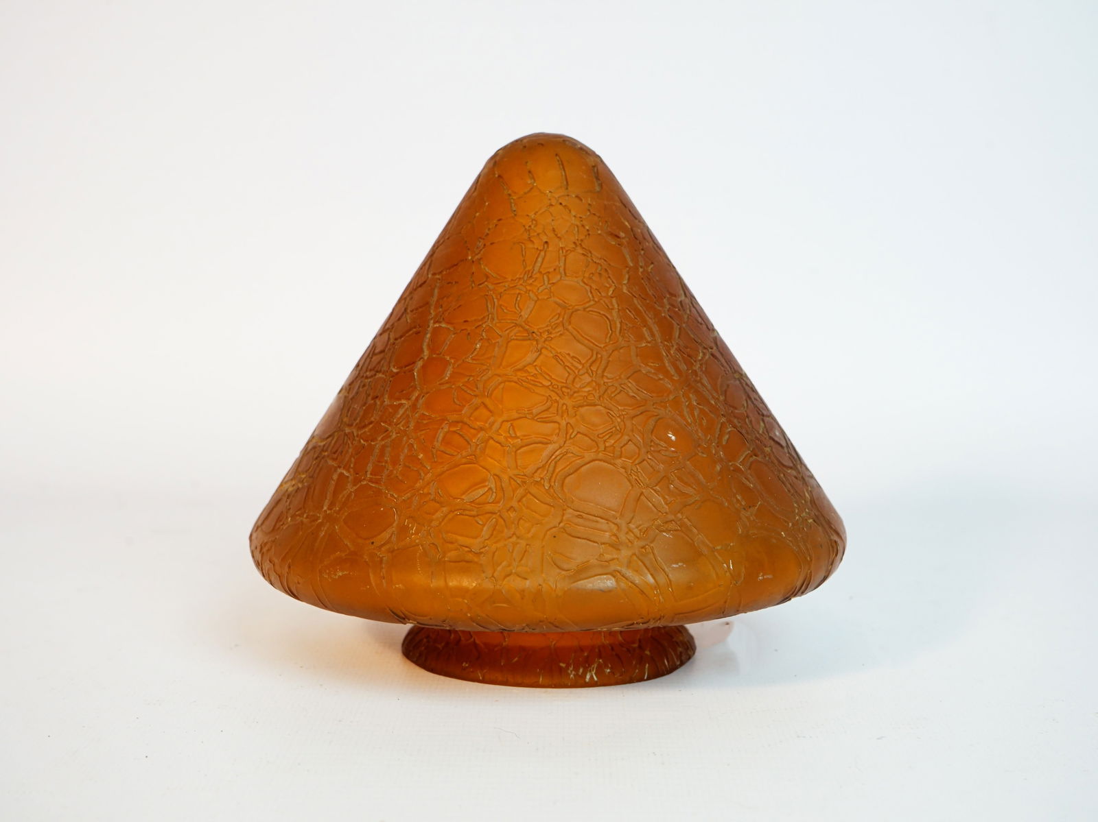 Vintage art deco  amber glass  lamp shade,20th c (1 of 5)