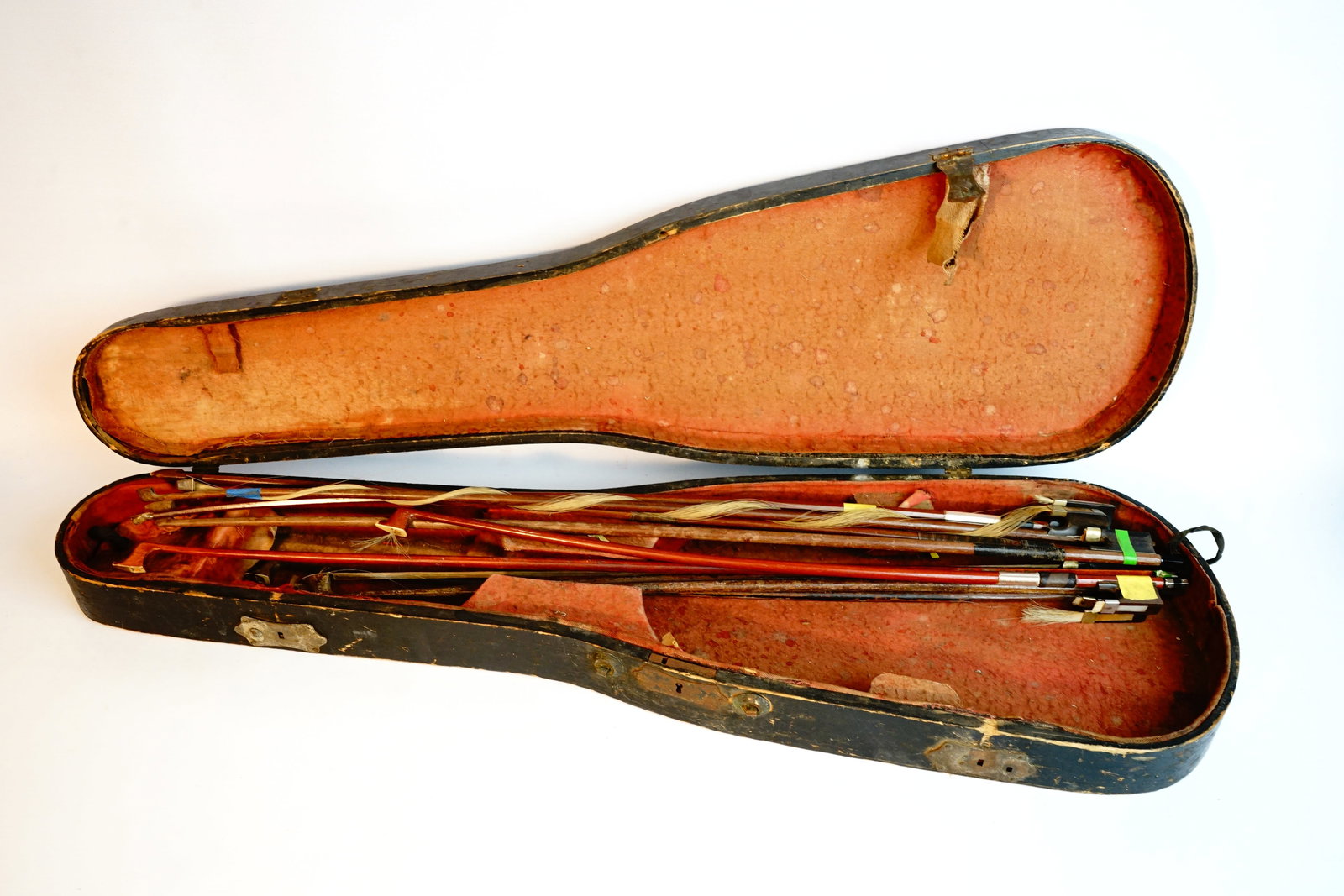 Lot of Violin Bows with Wooden Violin Case,20th c (1 of 6)