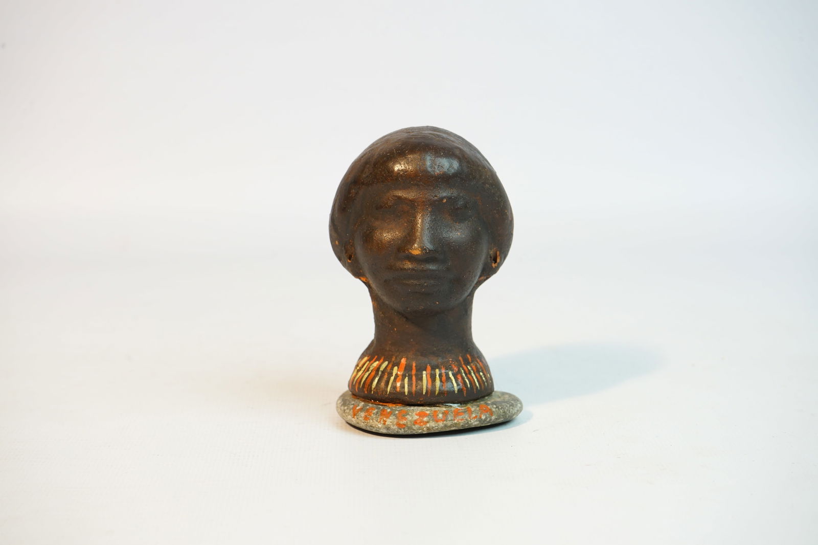 Venezuela  Handmade Pottery Head Statue,20th c (1 of 8)
