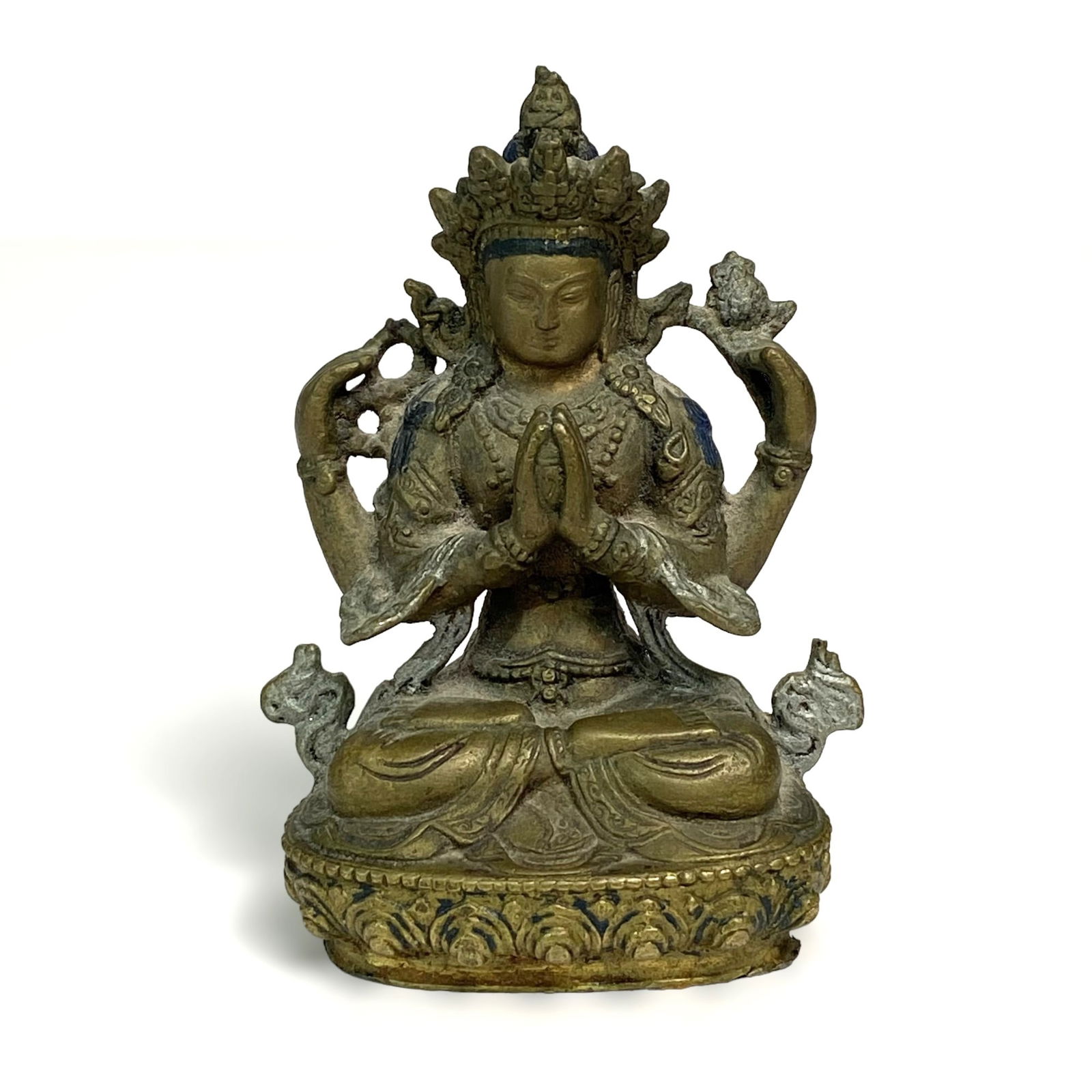 Chinese Bronze Vasudhara Statue,19th c (1 of 6)