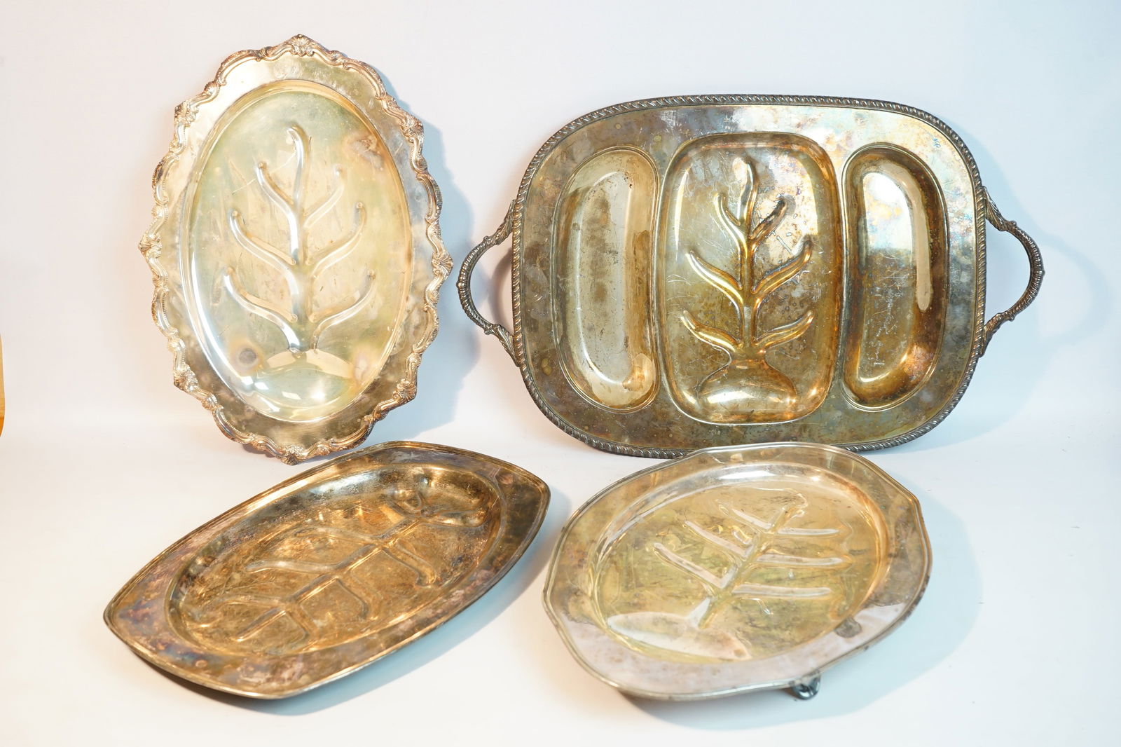 4 Vintage Silver-Plated Meat Platter Trays (1 of 3)