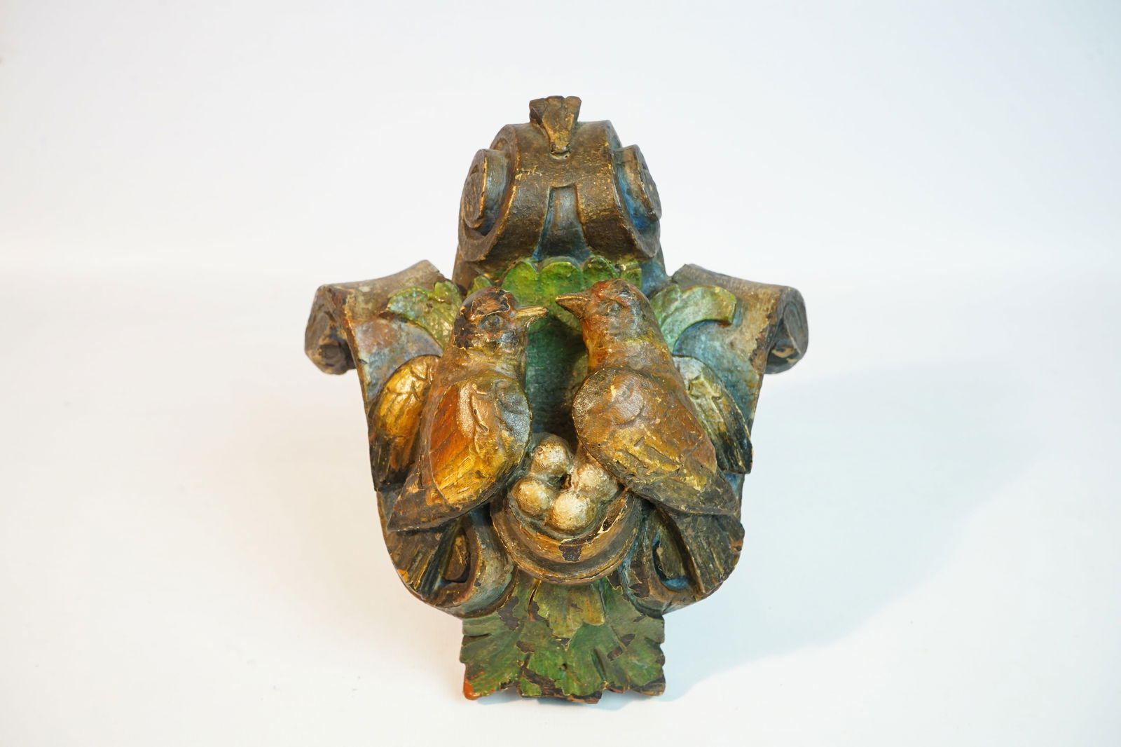 Vintage Wall Decor Art, Hand-Painted Wooden Bird Carvings (1 of 6)