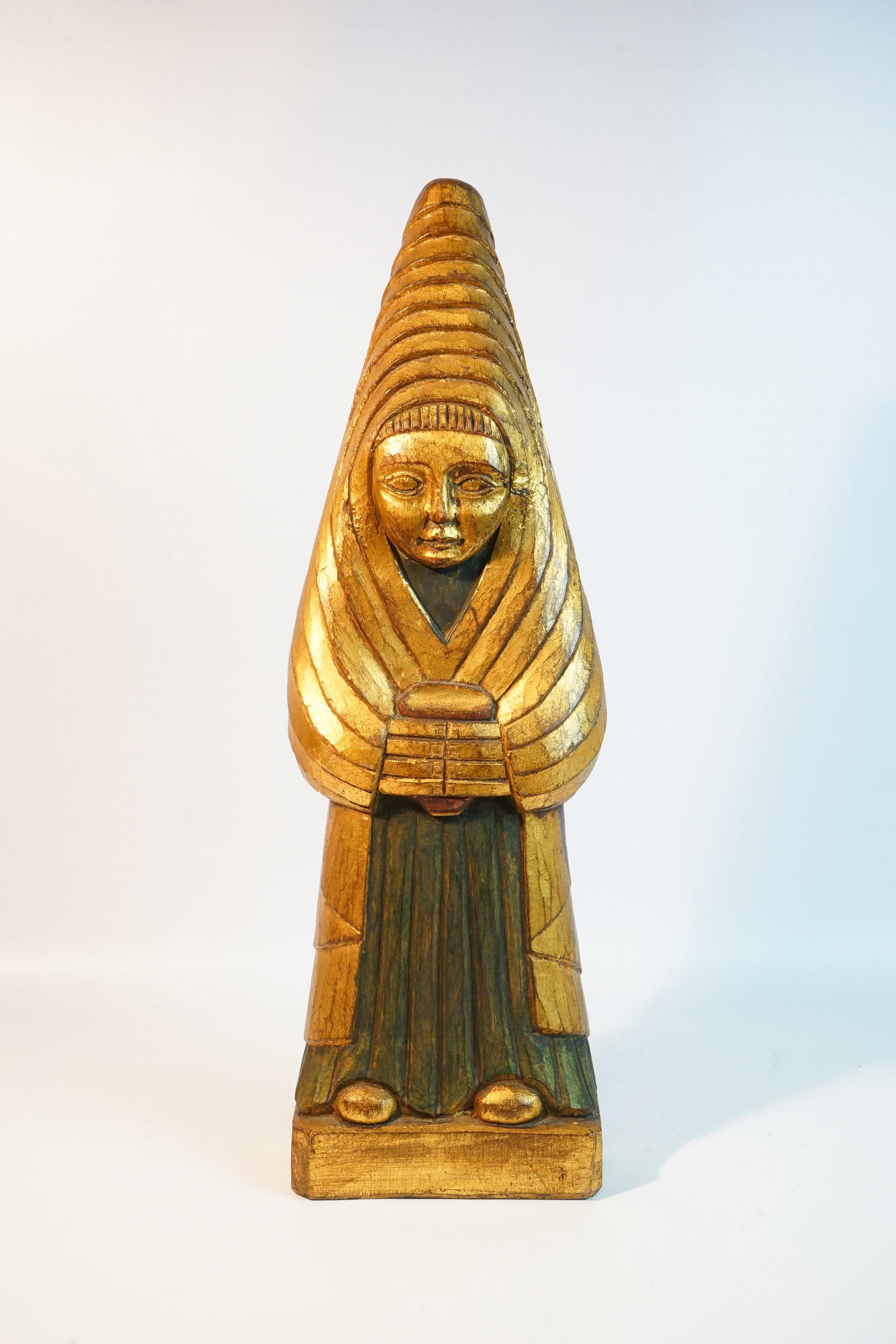 Iberian Style Hand-Carved Wooden Wall-Mounted Figurative Sculpture: Approximate size:21.5x6.5x3in Shipping: We offer in-house shipping services for most small items. This means that we will take care of packing and shipping the items directly to you. For larger or spe