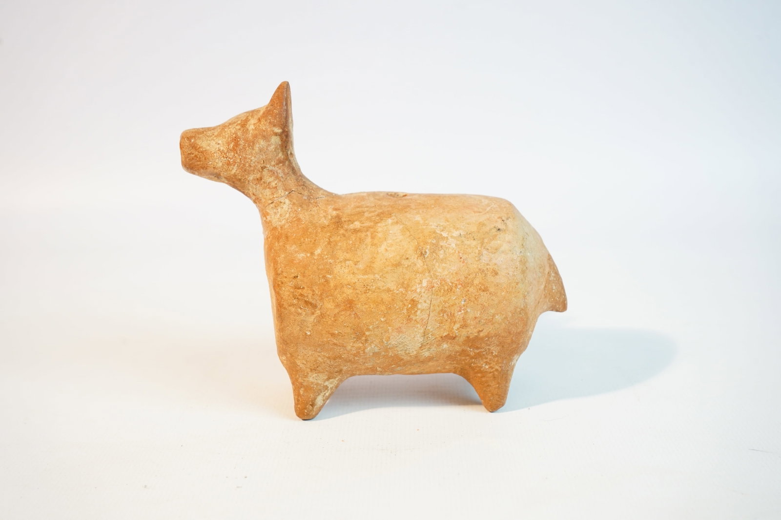 Vintage Handcrafted Pottery Bull Statue: Approximate size:4.25x4.25x2.5in Shipping: We offer in-house shipping services for most small items. This means that we will take care of packing and shipping the items directly to you. For larger or 