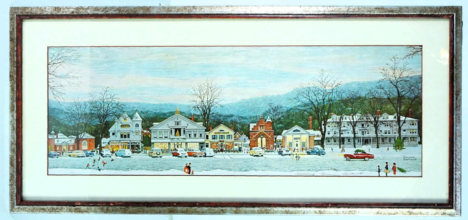 Signed by Norman Rockwell "Home For Christams" Lithograph (1 of 6)