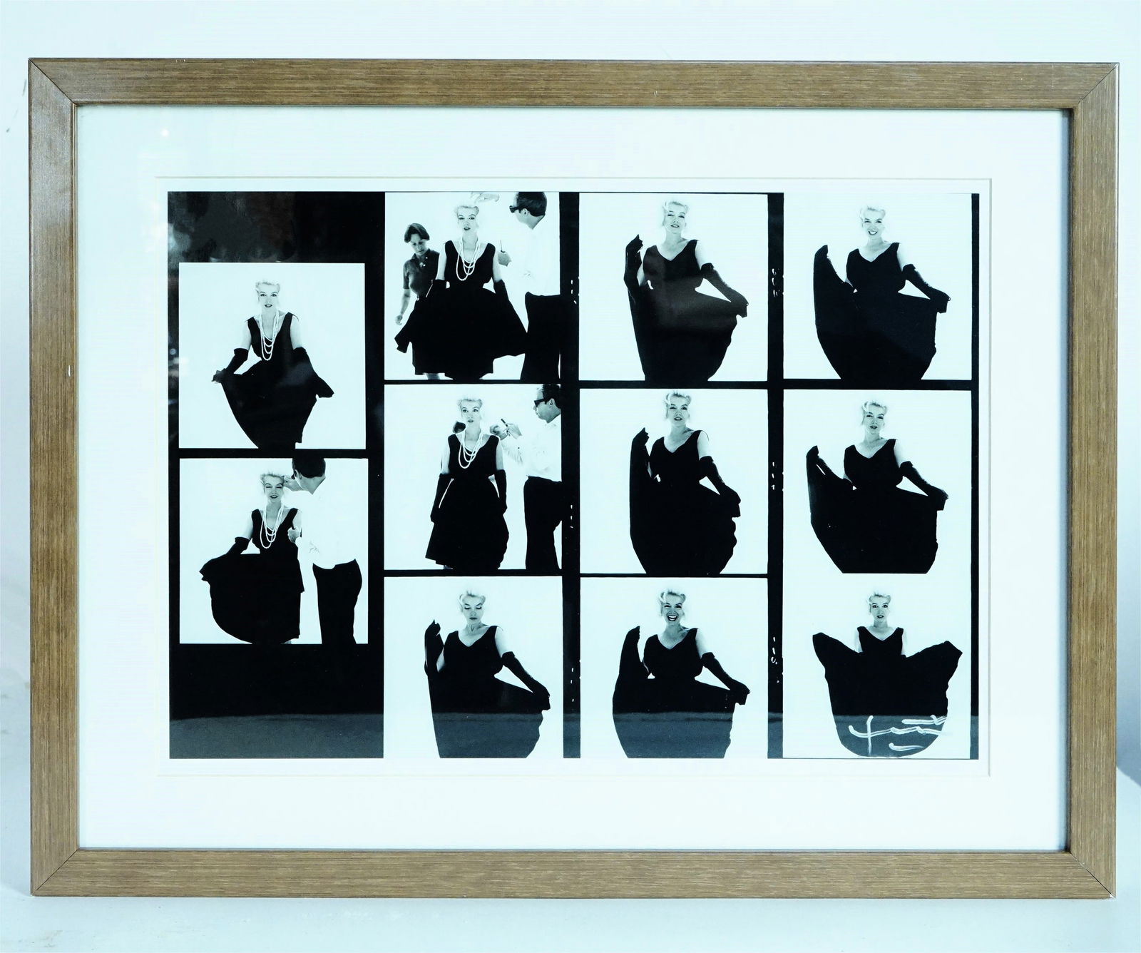 Bert Stern Marilyn Monroe In a Black Dress [Contact Sheet] 1962 (1 of 5)