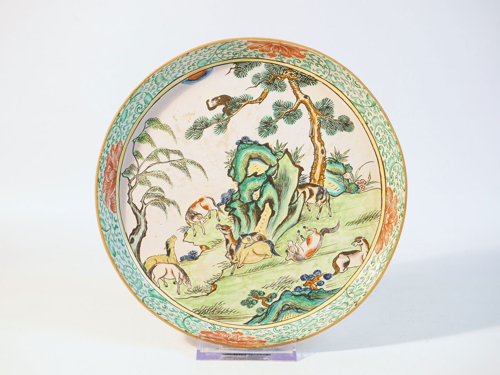 Chinese Hand Painted Yixing Clay Plate, 19th Century (1 of 7)