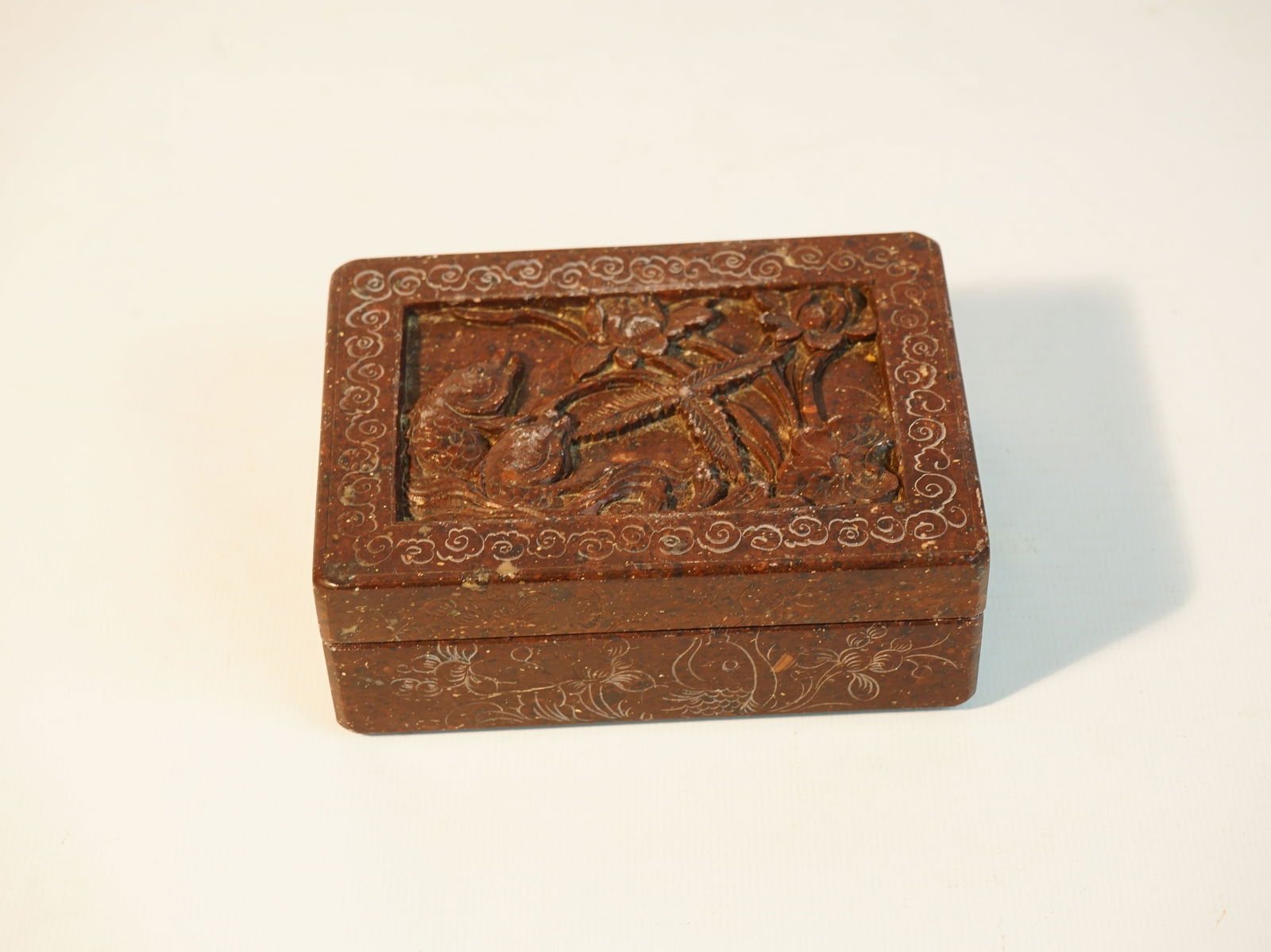 Chinese Carved Soapstone Box with Cover (1 of 8)