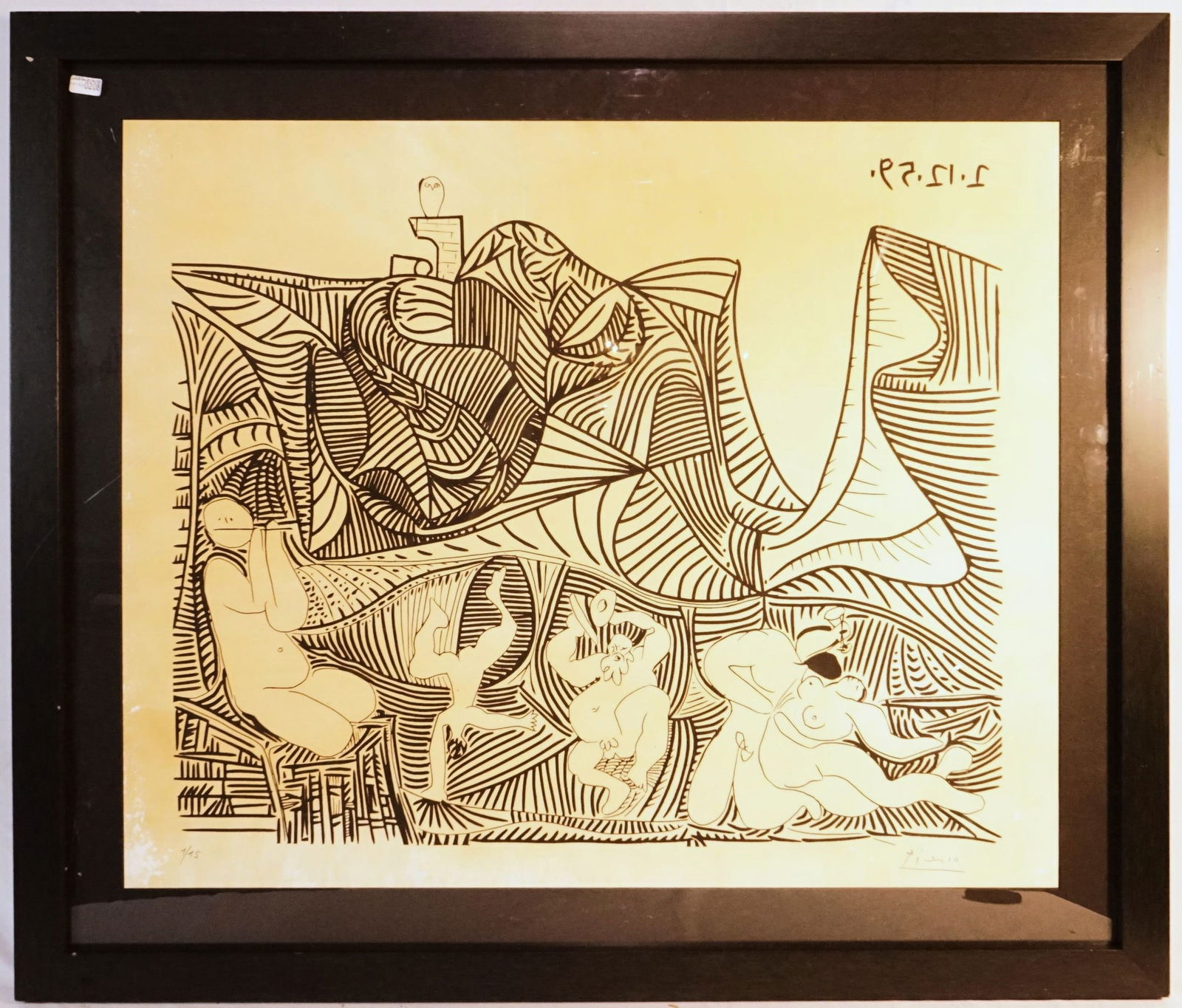 Signed and Attribution Picasso 'Bacchanal W/ Lovers & Owl' (1 of 5)