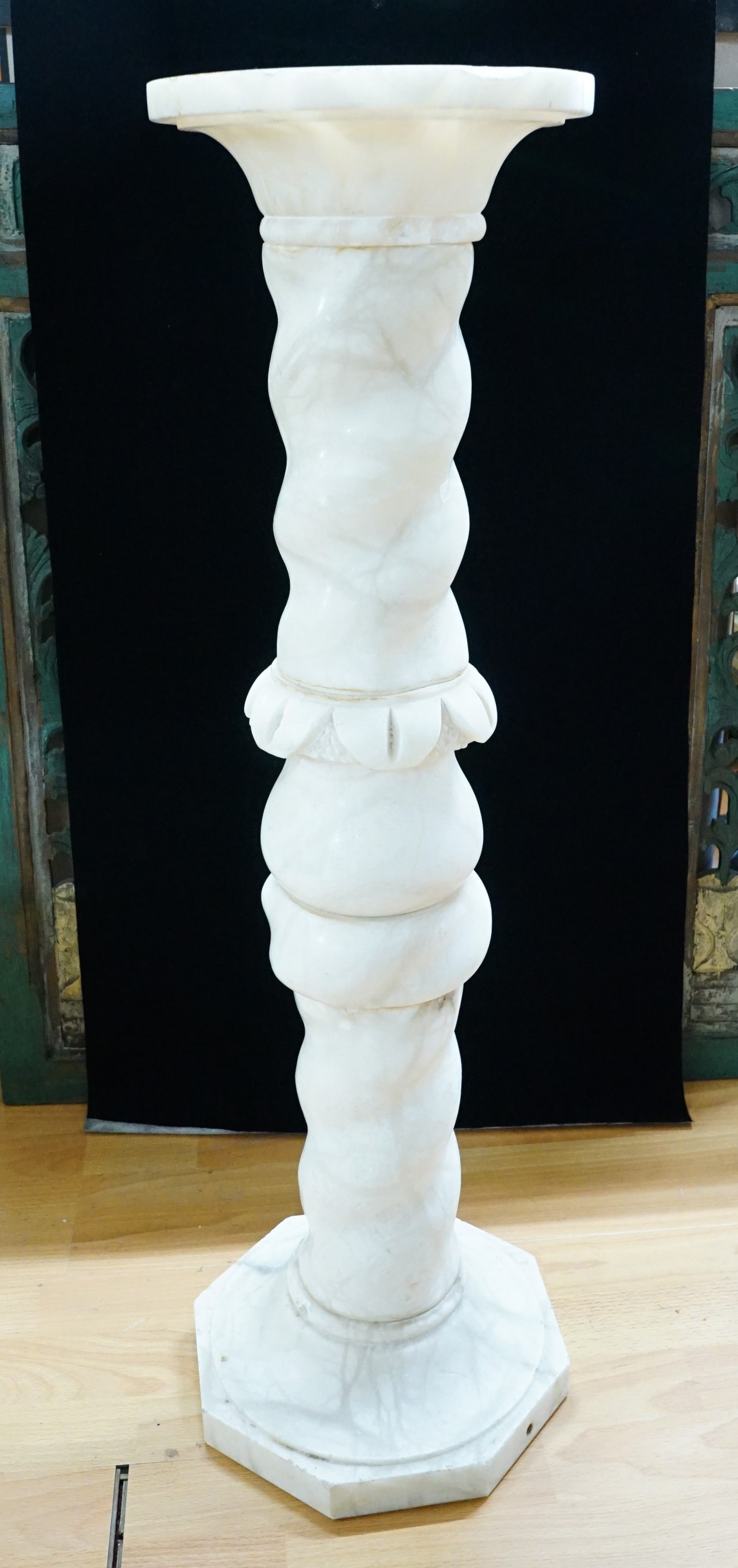 Vintage Carved Marble Pedestal (1 of 6)