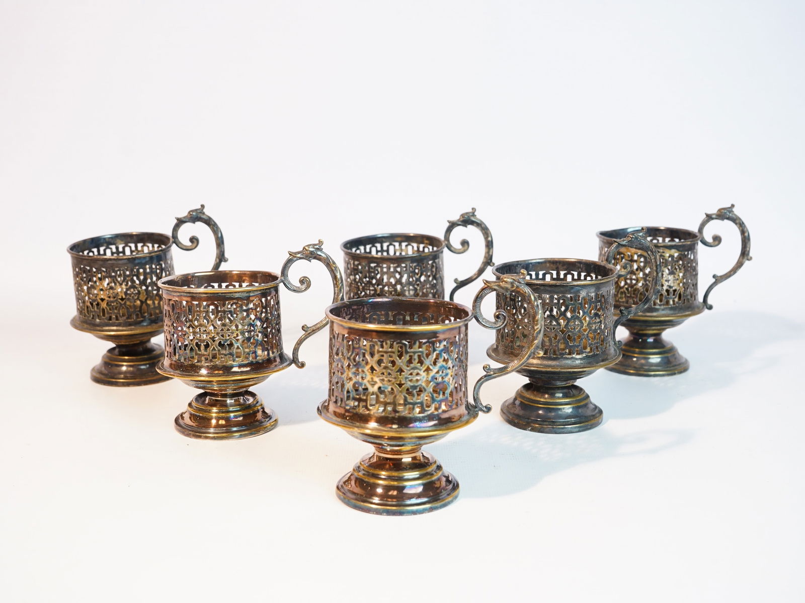 Lot of 6 Vintage Metal Cup Holder (1 of 5)