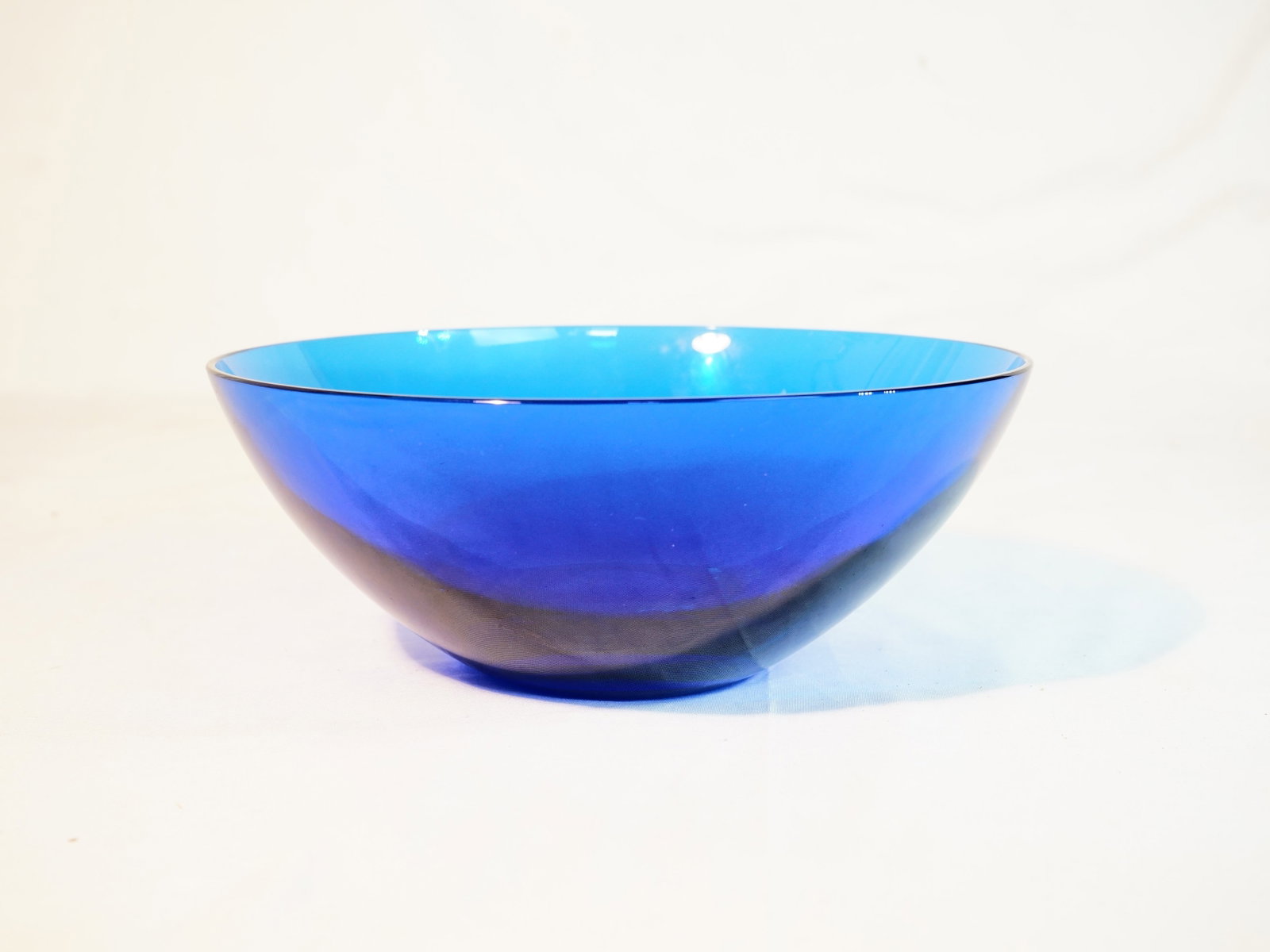 Lalique France- Blue Glass Bowl: Approximate size: 3.5x8.5x8.5 in Shipping: We offer in-house shipping services for most small items. This means that we will take care of packing and shipping the items directly to you. For larger or 