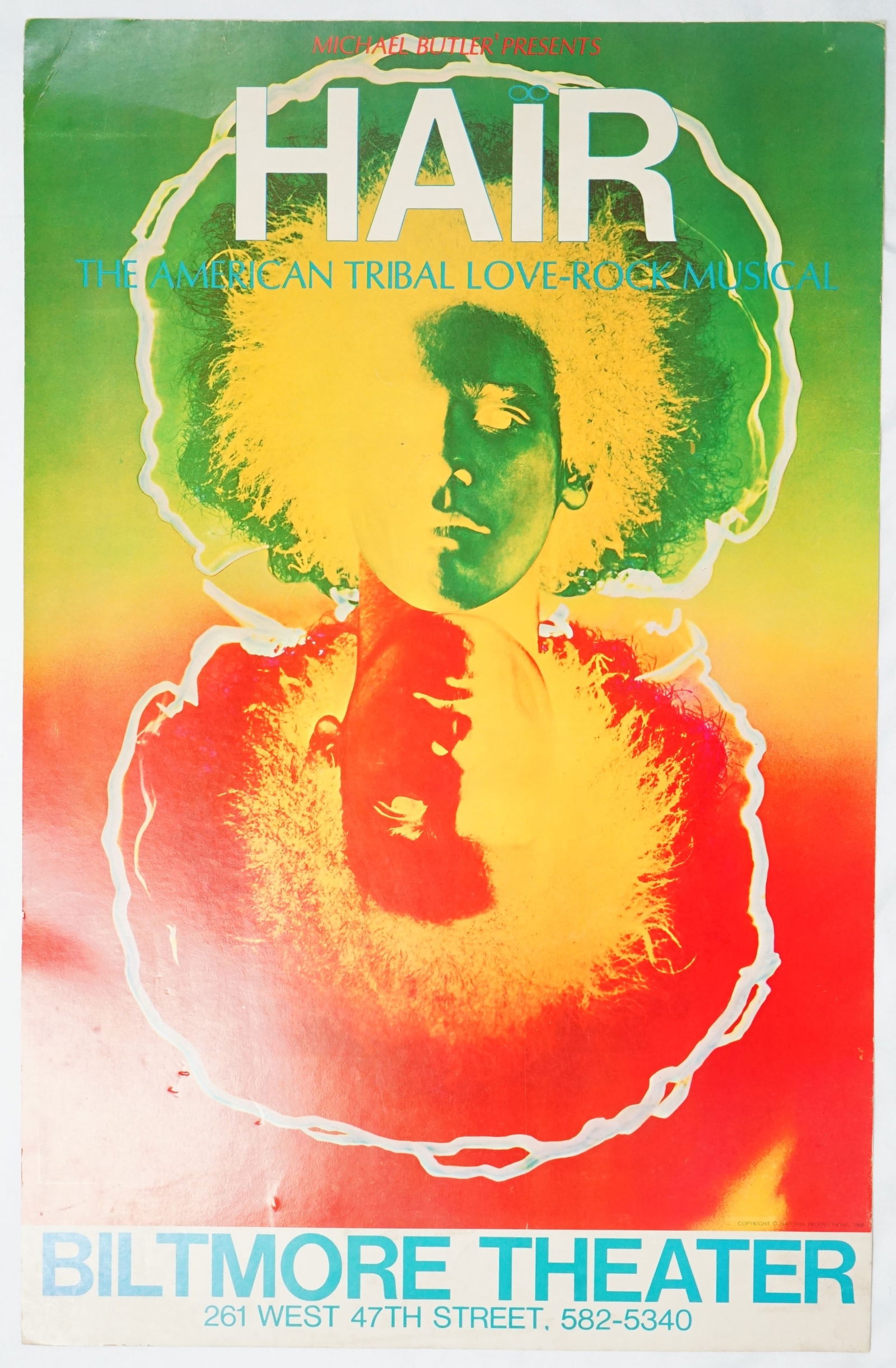 The Biltmore Theater 1968 Hair The Musical  Print Poster (1 of 6)