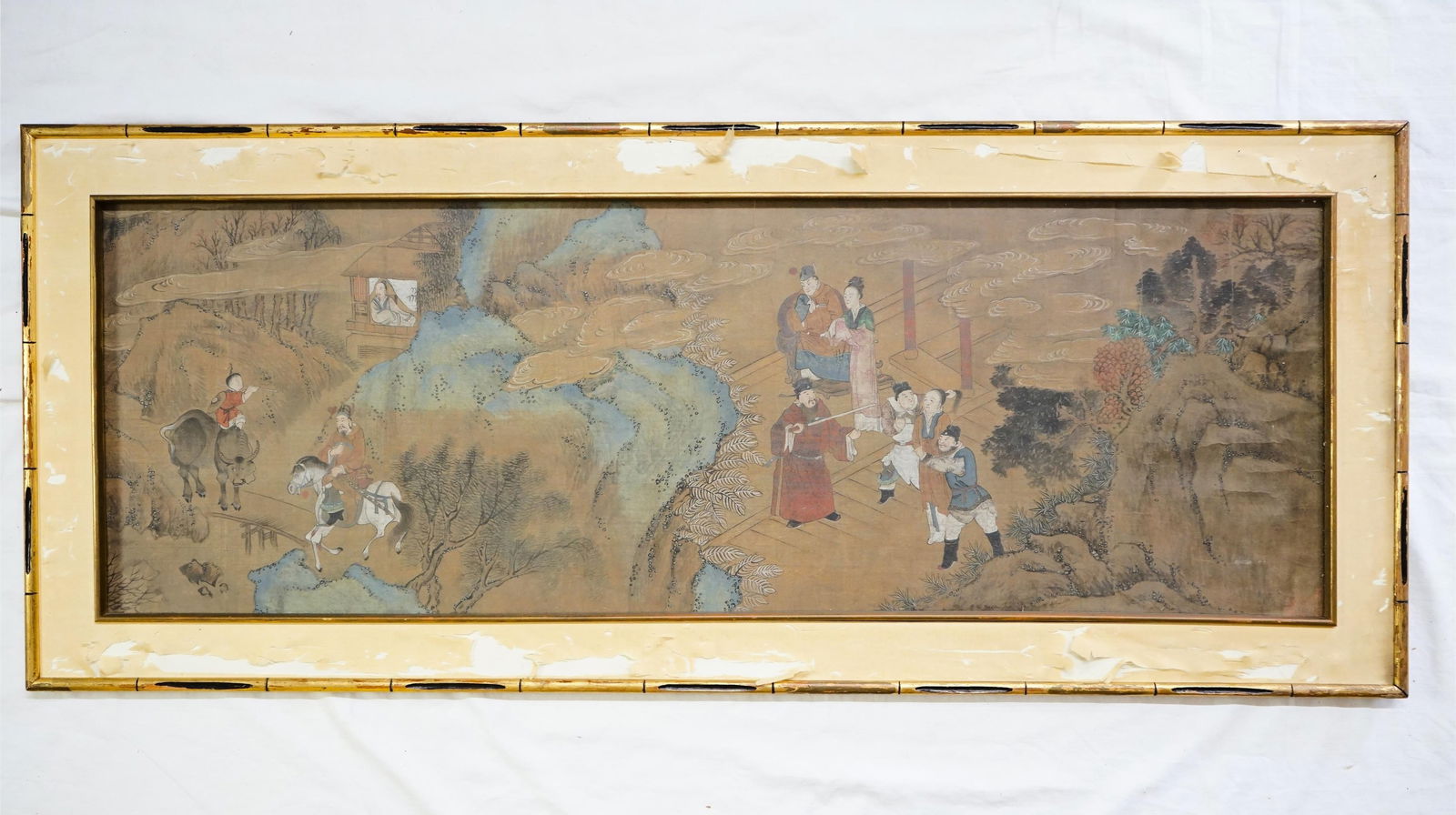 Chinese Warrior Painting on Silk, Signed Lower Right Side, Qing Dynasty (1 of 6)