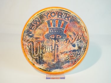 New York Yankees Glazed Ceramic Wall Plate