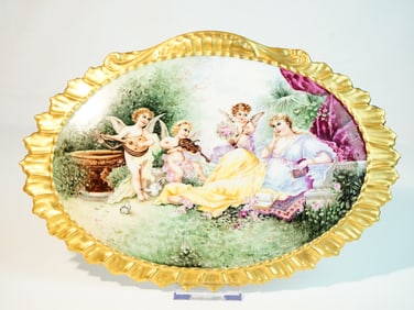 Gertrude A. Menken 'A Serenade'  French Plaque