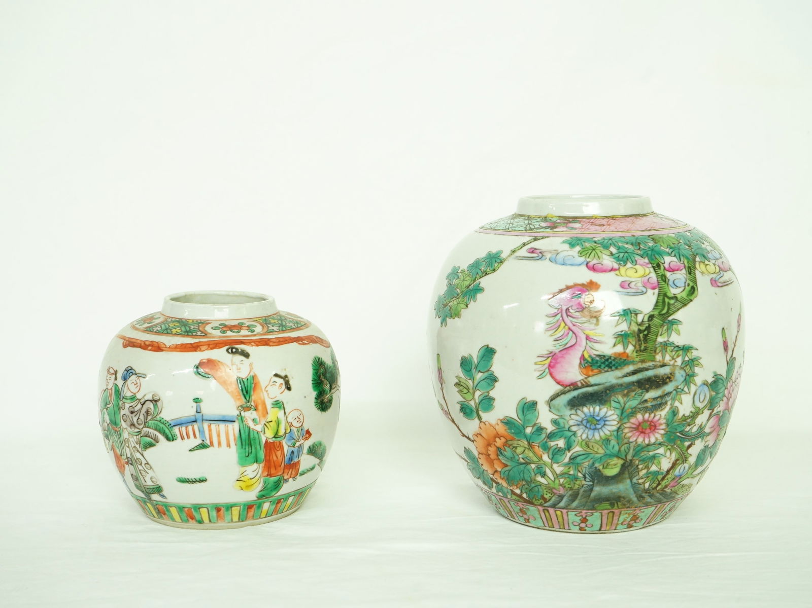 Lot of 2 Chinese Famille Rose  Jars (1 of 6)
