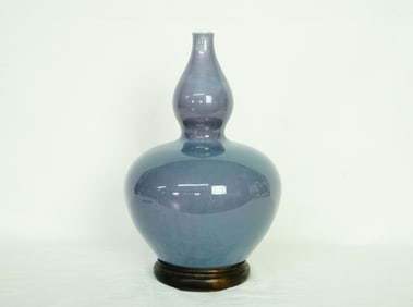 Chinese Purple-Glazed Double-Gourd Vase