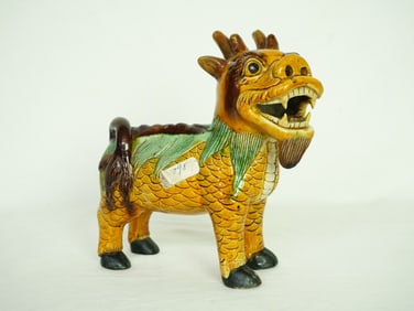 Chinese Sancai-Glazed  Figure of A Kirin