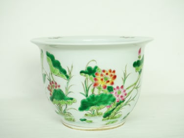 Chinese Famille Rose  'Lotus'  Planter,1950S