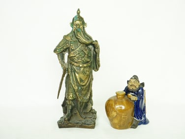 Chinese  Figures  of Guanyu and Zhongkui