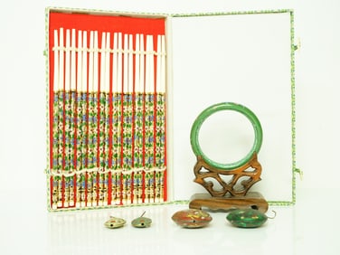 Lot of 6 Chinese Cloisonne Items