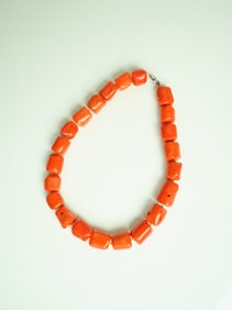 Natural Bamboo Coral Beads Necklace