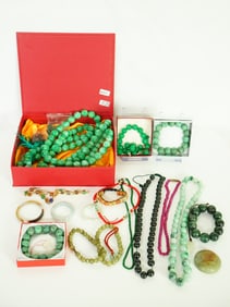 Group of Chinese Jadeite Jewelery