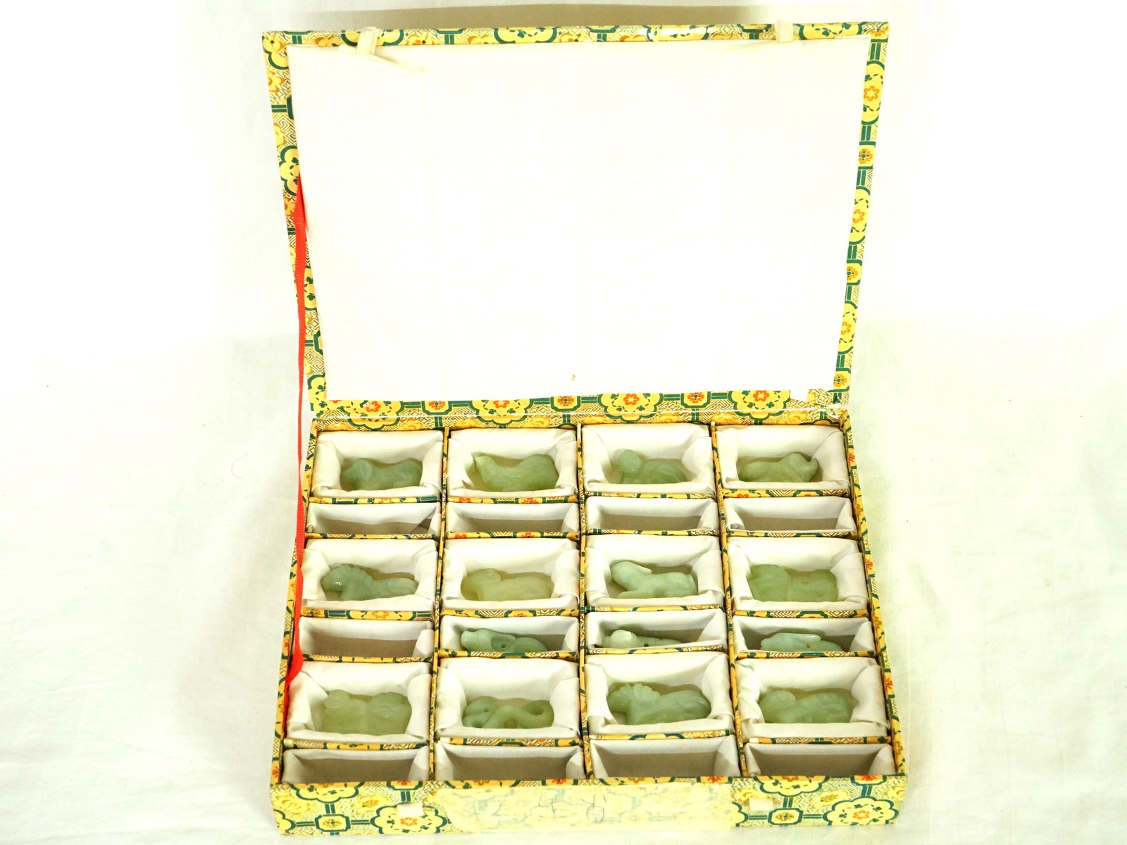 Group of  15 Small Chinese Zodiac Animal Jade Carvings (1 of 3)