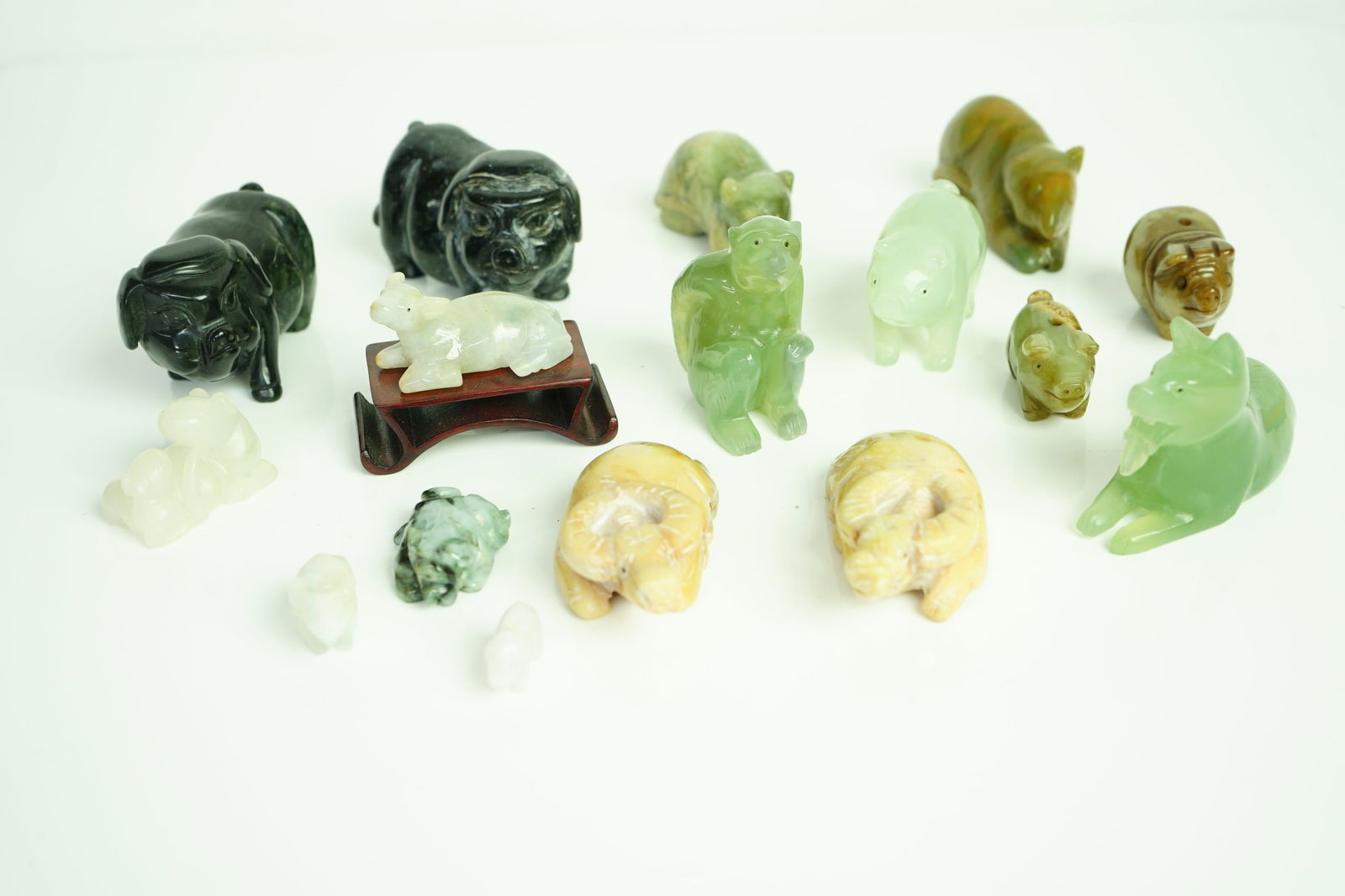 Group of Small Chinese Carved Jade Animals (1 of 5)