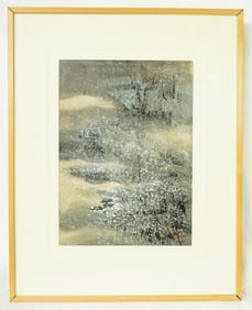 Wang Jiqian (C.C. Wang,1907-2003), Snow Landscape, Ink and Color on Paper