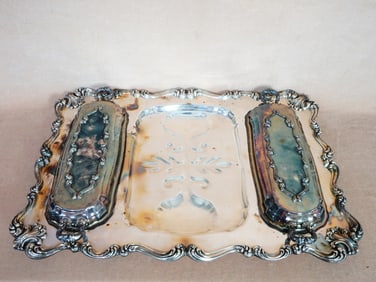 Vintage W.S.B Co Silver Plated Tray Serving Platter