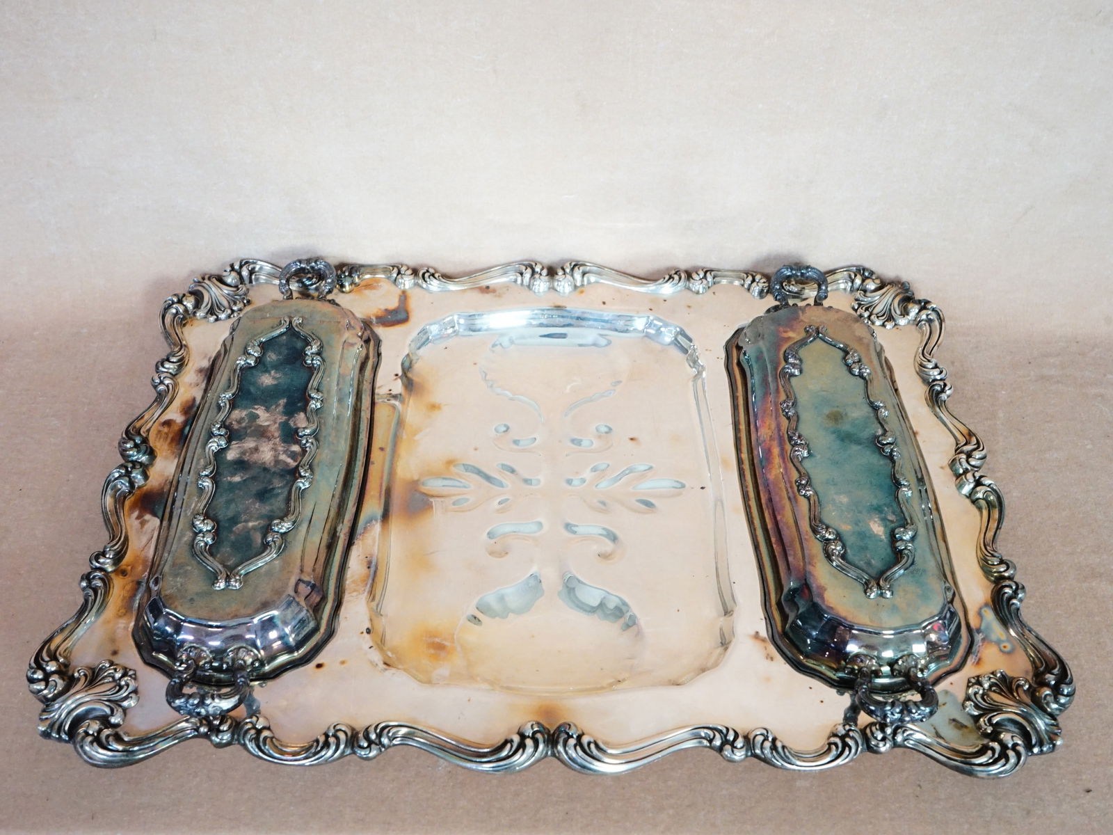 Vintage W.S.B Co Silver Plated Tray Serving Platter (1 of 5)