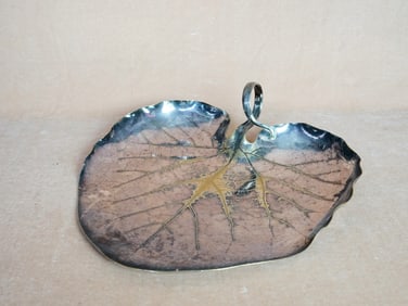 19th Century Chistofle Paris Silver Plated Water Lily Leaf