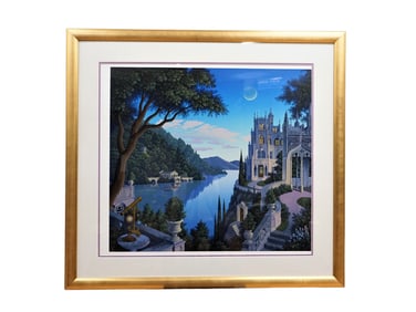 Jim Buckels Limited Edition Serigraph on Paper: "Cheshire Moon",20th C