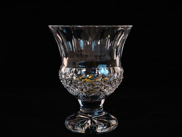 West Germany Beyer Cut Crystal Glass Vase